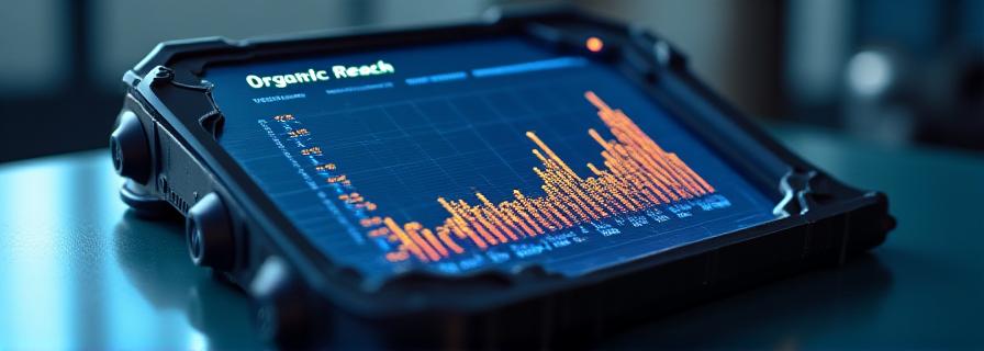 Industrial-themed analytics graph showing upward growth