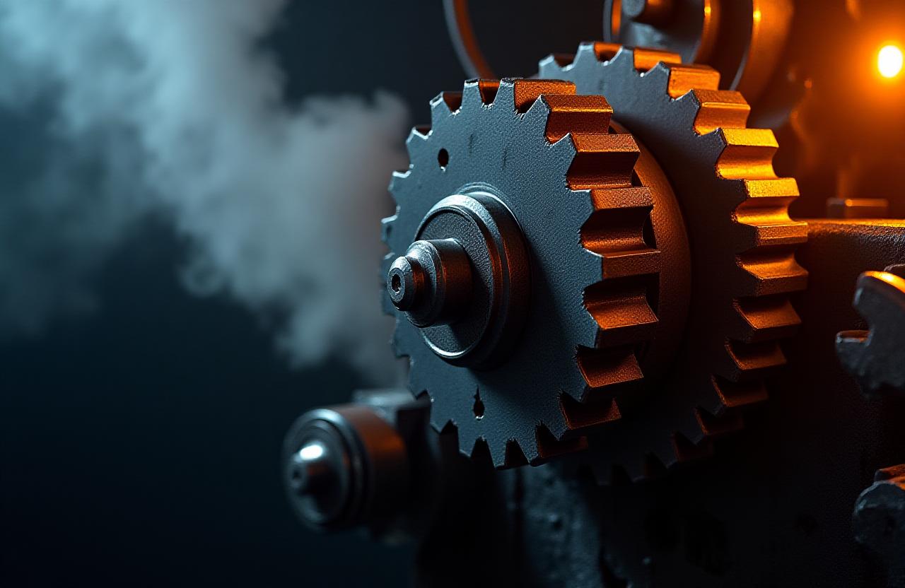 Sturdy industrial machinery showcasing precision and power